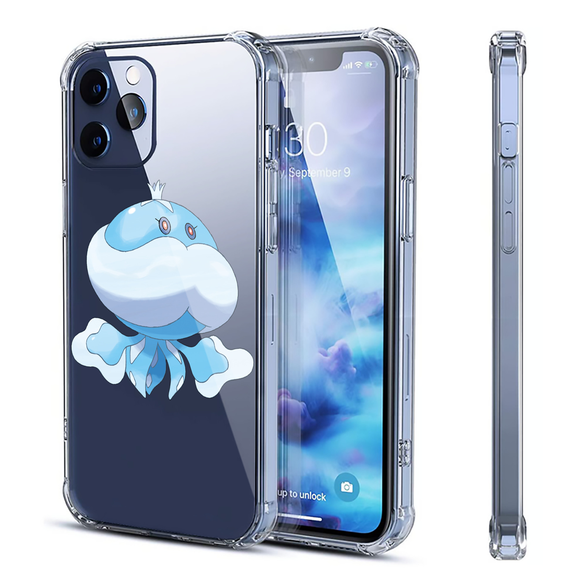 （画像用） ポケットモンスター Pokémon 【iPhone 12シリーズ対応】透明スマホケース（クリアソフトケース）